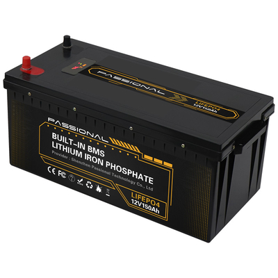 Pacchetto ricaricabile della batteria al litio LiFePO4 di lunga vita 12v 150ah per energia solare di rv