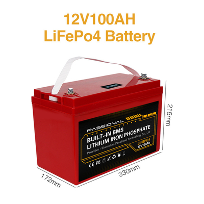 pacchetto della batteria al litio di 12V 100Ah LiFePO4 per la bici elettrica del motorino E del carrello elevatore EV di immagazzinamento dell'energia