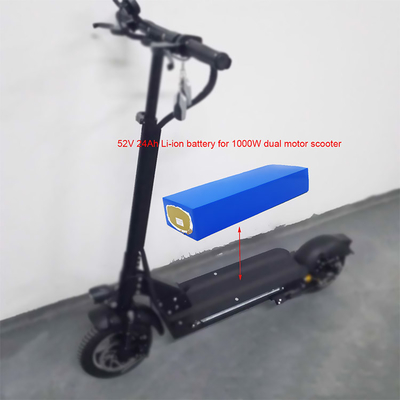 Motorino di motore doppio potente di 52v 24ah Li Ion Battery Pack For 1000w