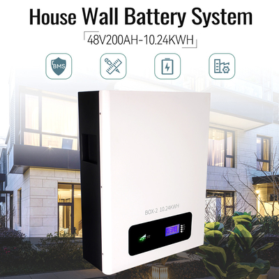 tipo fissato al muro del pacchetto della batteria al litio di 10kwh 48V 200Ah 51.2v LiFePO4