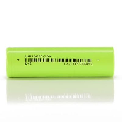 18650 cellule dello ione della batteria 2900mAh 3.7V NCM EVE Lithium verde chiaro per Ebike